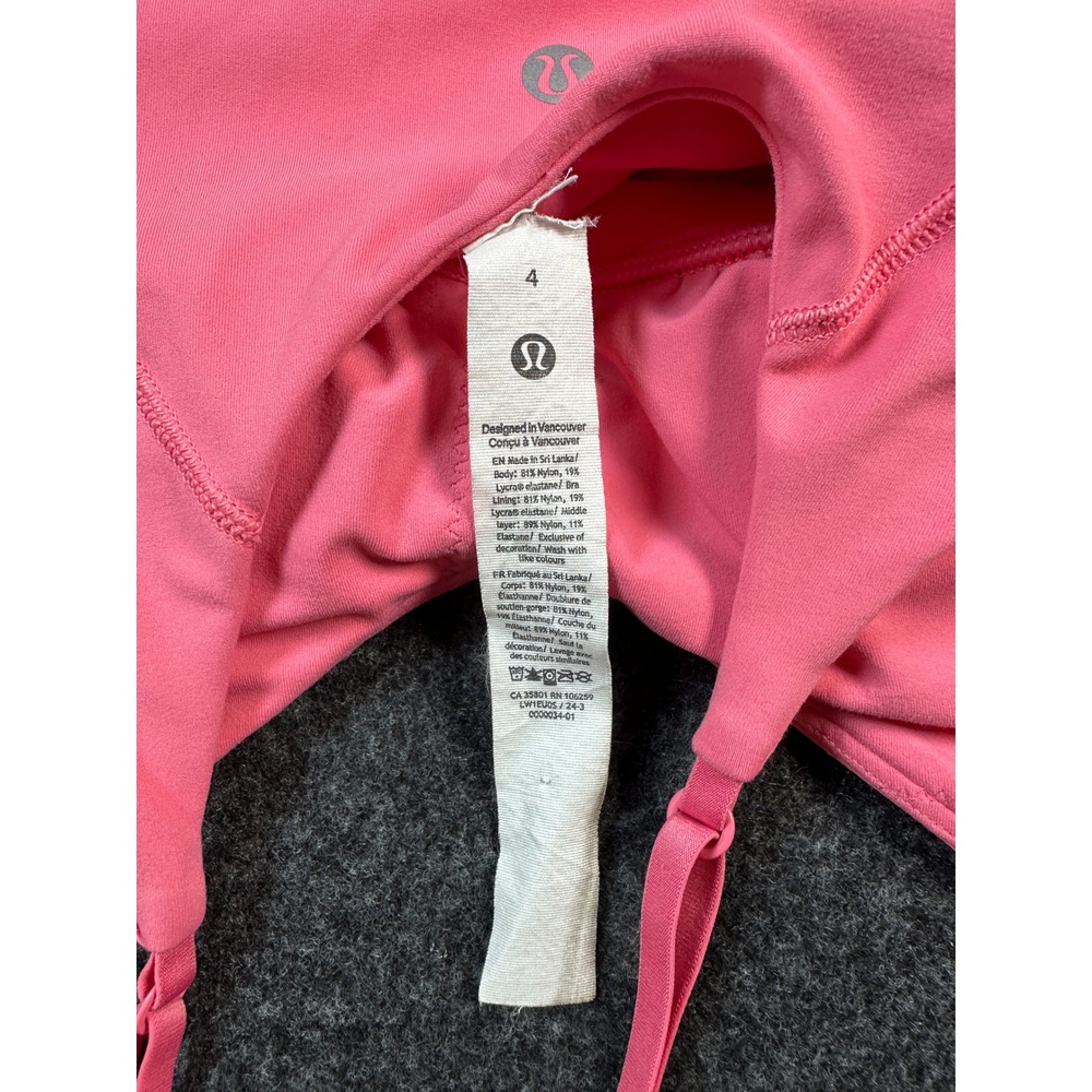 Lululemon Align Tank Top Pink Nulu Cropped Camisole Size 4 - Picture 6 of 6